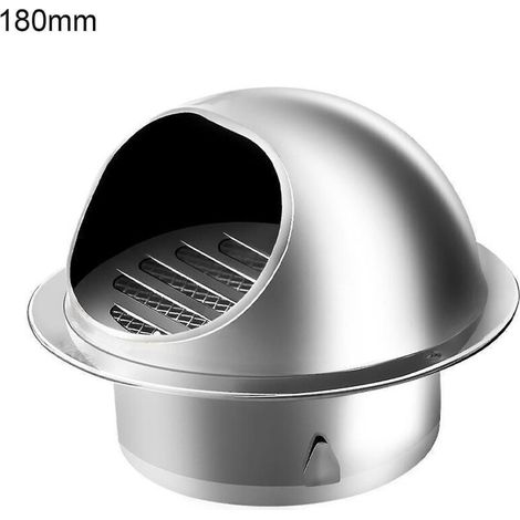 Grille d'aération murale antirouille 50-200 mm, fixation par boucle, résistante à la pluie, polie et épaisse, pour l'extérieur, Mengxi-180mm- (1/3)