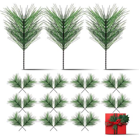 60 Pièces Branches de Pin Artificielles Réalistes PVC Fer pour (1/5)