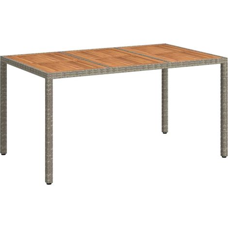Maison Exclusive - Gartentisch Grau 150 x 90 x 75 cm Poly-Rattan