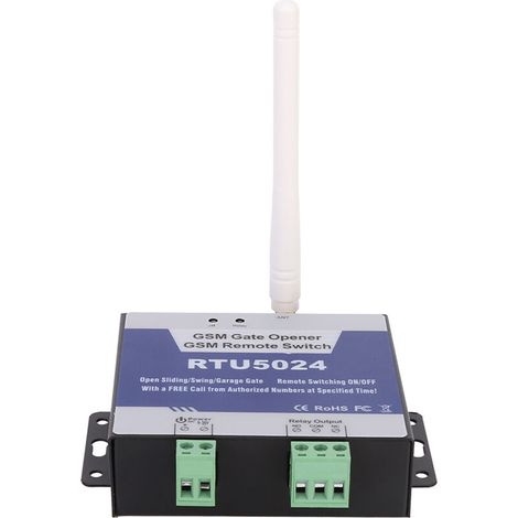 RTU5024 Upgrade GSM Gate Opener Relay Switch Wireless Remote Control Door Opener DC 9‑36V (1/5)