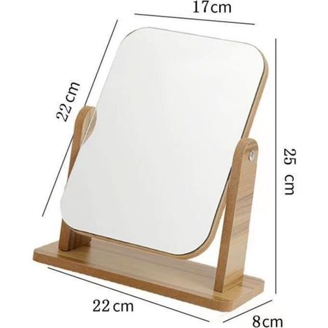 Miroir de maquillage sur pied réglable, miroir de vanité avec éclairage LED, miroir pivotant pour salle de bain, grand miroir debout pour maquillage et rasage (1/4)