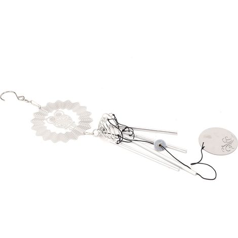 Carillon à Vent Hibou en Métal Résistant pour Décoration de Jardin et Balcon, Design Élégant avec Ornements (1/5)
