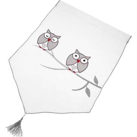 Rideau Unique Brodé Chouette en Polyester Triangulaire, Décoration de Fenêtre pour Salon, Glisse Fluide, Style Artistique et Élégant (1/5)