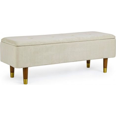 Panca Contenitore Velluto Beige Moderno da Interno - COMFY (1/5)