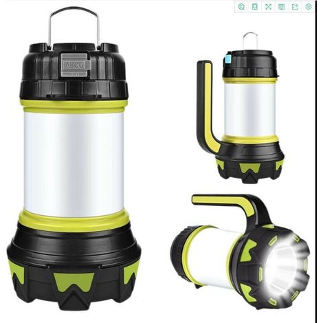 VURAHOME -Lanterne LED Rechargeable,USB Rechargeable LED Camping Lantern Lampe Torche 360° Eclairage 6 Modes, IP65 Etanche Portable Suspendue, pour Camping, Bricolage, Secours, Garage, Cave, etc (1/5)