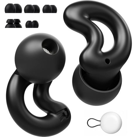 Bouchons d'oreilles concert réduction sonore 19 dB, bouchons pour concerts, festivals, spectacles et musique live, anti-acouphènes, livré avec 10 embouts (XS/S/M/L/double couche) (1/5)