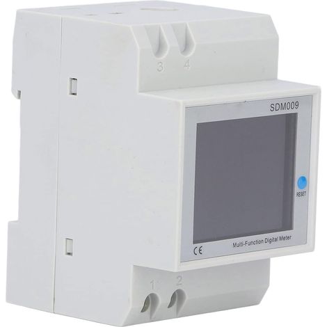 Compteur de Puissance Actif, Multimètre Numérique à écran LCD, Testeur de Puissance de Courant de Tension avec Montage sur Rail et Haute efficacité, Plage de Mesure AC40-300 V, Idéal pour (1/5)