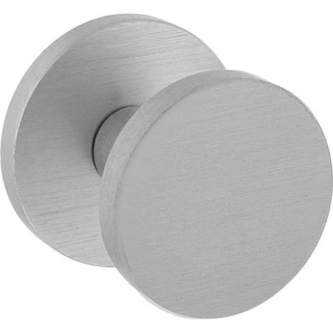 Bouton de porte d'entrée rond 55 mm Aluminium - Par pièce (1/2)