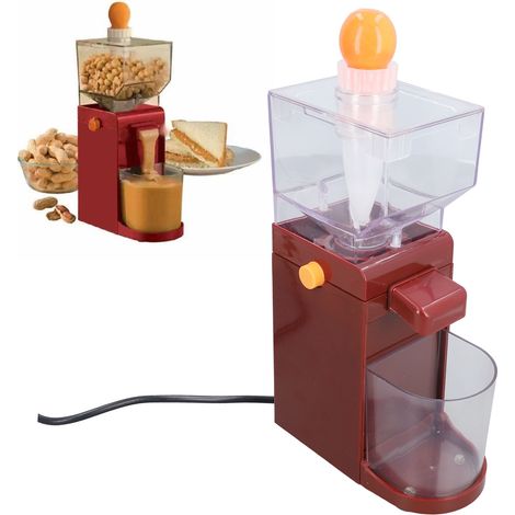 Multifunktionale elektrische Nuss- und Buttermühle – Mühle für Erdnüsse, Mandeln und Pistazien – Rutschfester Silikonboden – 220-V-EU-Stecker – ABS – 30,5 x 16 x 8 cm – 1 Mühle + Zubehör