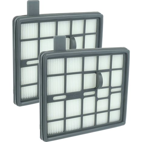 vhbw 2x Filtro reemplaza Nilfisk 12404730 para aspiradora - filtro Hepa gris blanco (1/4)