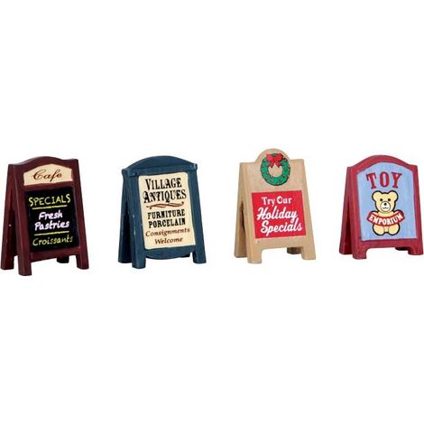Village Signs Set of 4 Réf. 64071