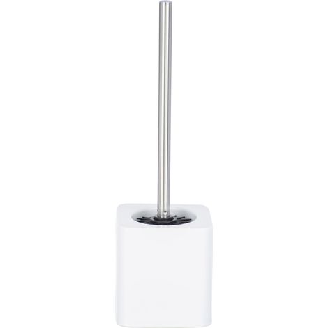 Brosse WC avec tête amovible et récipient en céramique solide, kit de nettoyage WC - WENKO