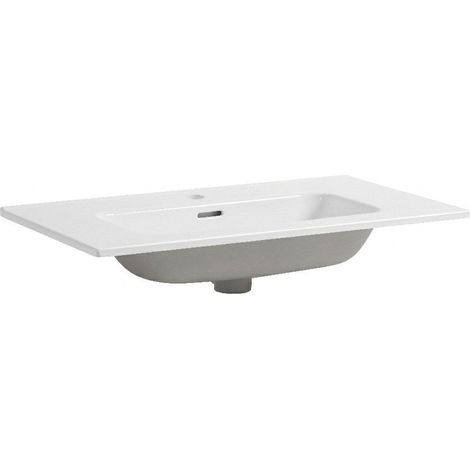 Lavabo Encastrable En Céramique Blanche 60 Cm Avec Trop-Plein Messina (1/4)