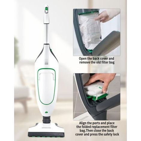 12 Kit Sacs d'aspirateur compatible avec Vorwerk Kobold VK200 FP200, Accessoires Sacs à Poussière Rechange pour VK 200 FP 200 (1/5)