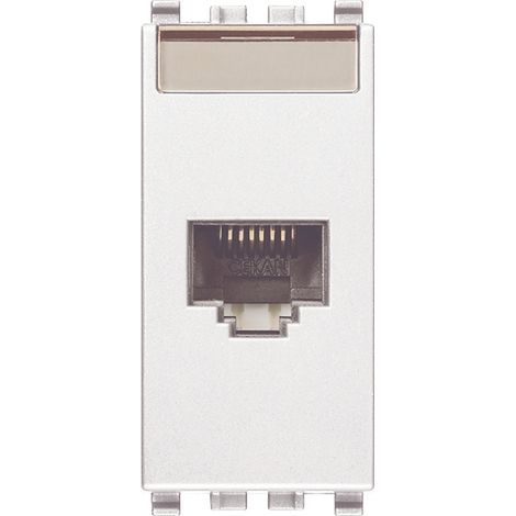 20338.8.B Presa Rj45 Netsafe Cat5E Utp Bianco Eikon