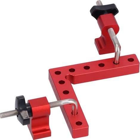 2 Sets 90°-Positionierwinkel-Vorrichtung, rechtwinklige Vorrichtung, Holzbearbeitungs-Verbindungsklemme, Zubehör, 120 mm (1/5)