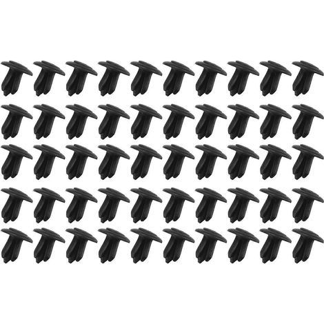 100 Befestigungsclips für Geschirrspüler-Zugangsklappen, Sockelleisten und Zierleisten. – 2 x 2 x 2 cm – Schwarz (1/3)