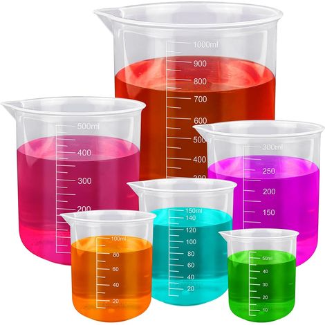 Verre Doseur Plastique - Verre de Laboratoire 6 Pcs (1/5)