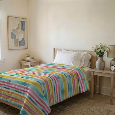 Couvre-lit matelassé d’été en Microfibre Douce imprimée – Couette Printemps-été mi-Saison – Fez, Simple 160x240 cm (1/5)