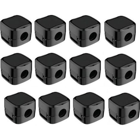 Clips de câbles magnétiques, gestion des câbles sous le bureau, supports de câbles autocollants pour bureau à domicile, noirs, 12 pièces. (1/5)
