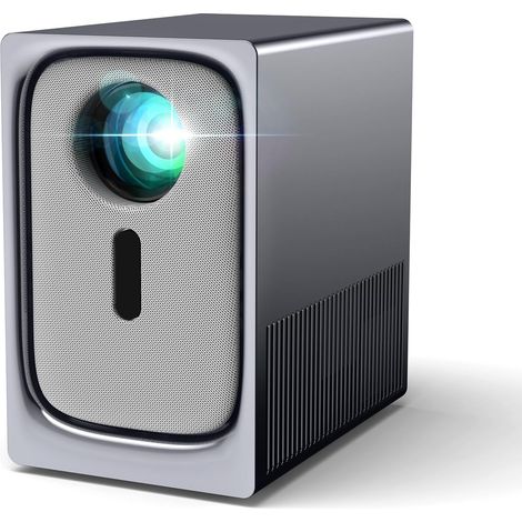 Mini-Videoprojektor 4k unterstützt, Mini-tragbarer Videoprojektor, tragbarer Retroprojektor, Heimkino, Full HD 1080P, automatische vertikale Korrektur, elektrischer Fokus, 15000 Lumen (1/5)