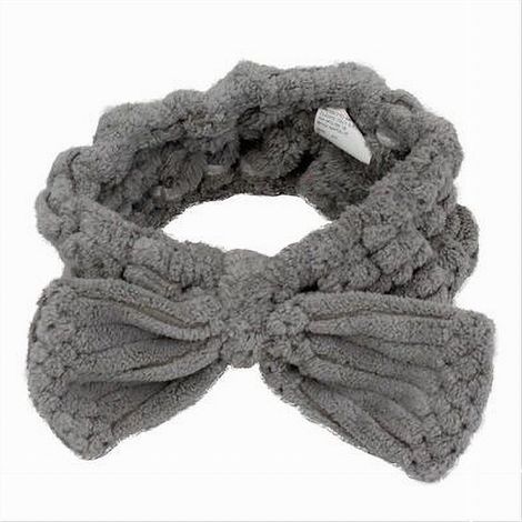 Serviette De Douche Shampoing Cheveux Serviette De Maquillage Noeud Gris 79623
