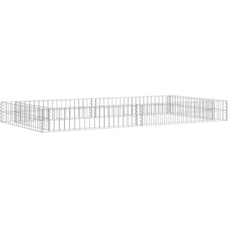 vidaXL Gabionen-Hochbeet Verzinkter Stahl 200x100x20 cm (1/5)