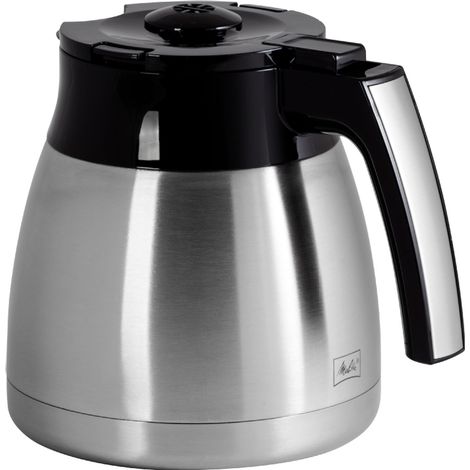 Melitta Thermokaraffe Schwarz und Silber 1,25 L (1/3)
