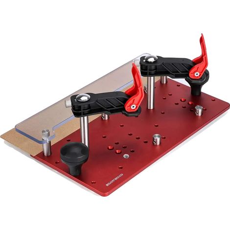Lame de défonceuse pour rail de table, réglage de précision, design ergonomique, Rouge avec Échelle (1/2)