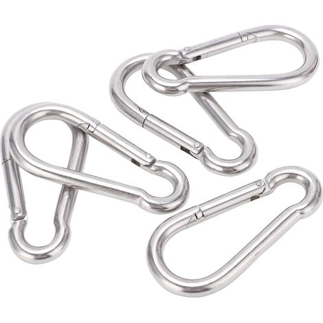 5 mousquetons inox 120mm, crochet à ressort robuste pour hamac et laisse chien (1/5)