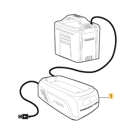 Chargeur Et Batterie De Diagnostic Pour Tondeuses électriques, Origine Stiga. 118810754/0, 1188107540