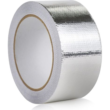 Aluminiumklebeband, 47 mm x 50 m, verstärktes Aluminiumband, für Reparatur, Isolierung, Abdichtung, zum Abdichten von Lüftungs- und Klimaanlagen, für Rohre und Autos