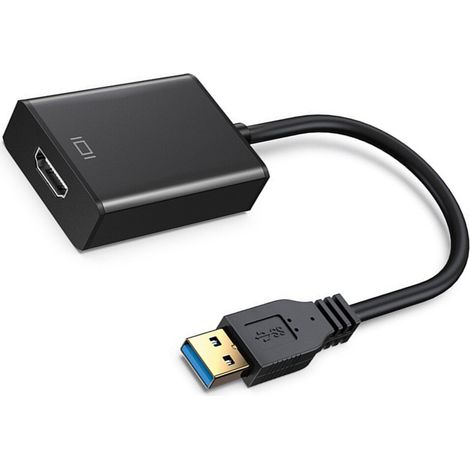 Adaptador de tarjeta gráfica externa, convertidor de USB a HDMI, que permite una salida de vídeo fluida, visualización extendida o duplicada, compatible con sistemas Windows 7, 8, 10 y OS X.