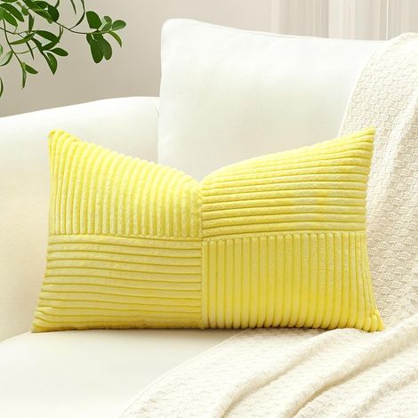 Cord-Kissenbezug, Kreuzstreifenmuster, Cord-Kissenbezüge, Kissenbezüge für Sofa, dekorativer Patchwork-Kissenbezug, Wurfkissenbezug, Kissenbezug für Wohnzimmer (30 x 50 cm)
