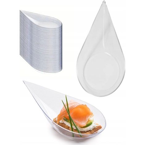 Contenitori per finger food, dessert e snack, stile asiatico, con cucchiaio, confezione da 50 pezzi. (1/2)