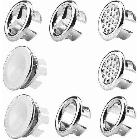Anneau De Trop Plein D'évier - En ABS - Pour Lavabo Cuisine Baignoire - Diamètre 30 mm Et 33 mm - 8 Pièces (1/5)