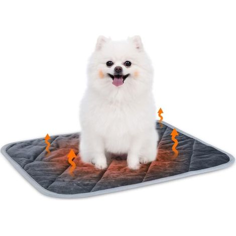 Tappetino autoriscaldante per animali domestici, tappetino termico extra caldo per cuccia per cani, lavabile e antiscivolo, per cani e gatti di taglia media e piccola, 60 x 45 cm, grigio (1/4)