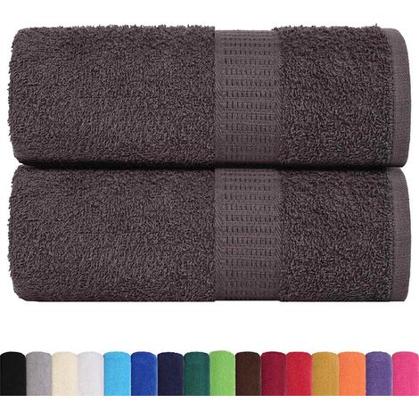 Gants de toilette 2 pcs anthracite 15x21 cm 360 g/m² 100% coton CFW504922 (1/5)
