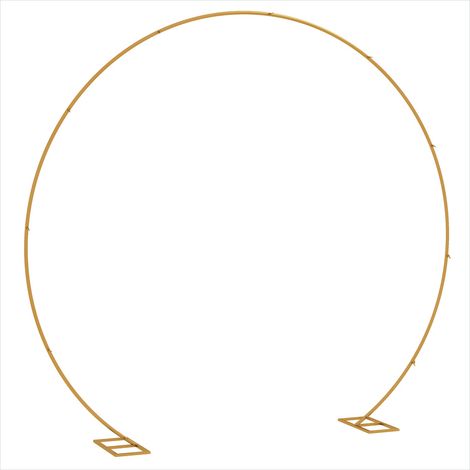 Arche de jardin acier doré pour plantes grimpantes (1/5)