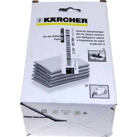 Set von 5 Wischtüchern für Karcher Dampfreiniger