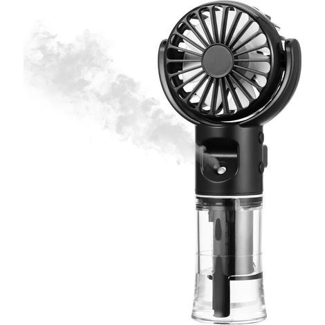 Tragbarer Sprühventilator mit 4 Geschwindigkeitsstufen – 4 bis 15 Stunden Akkulaufzeit – Geräuschpegel 35 dB – USB-C-Ladegerät im Lieferumfang enthalten – Für den Einsatz im Freien und im Büro – Scot (1/5)
