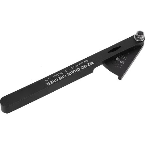 Indicateur d'usure pour chaîne de vélo, vérificateur de chaîne en aluminium, outil multifonction de réparation de chaîne pour vélo, noir (1/5)