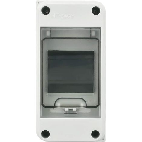 Coffret Electrique Etanche Exterieur IP65, 3 Modules, ABS de Surface en Plastique, Boite de Boitier Etanche Electrique Exterieur, Armoire de Contrôle, Coffret Modulaire Boitier de Jonction (3 Way) (1/4)