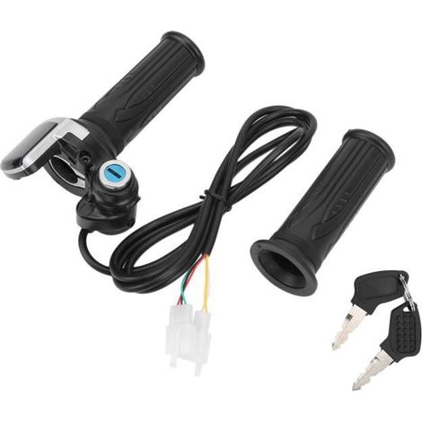 VGEBY Poignées d\'accélérateur Ensemble de clés de verrouillage de poignée d\'accélérateur de torsion de vélo électrique (1/3)