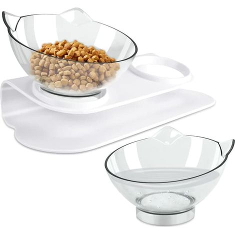 Filiyano – support surélevé pour chats – Gamelle double avec support surélevé pour chats et petits chiens (1/5)