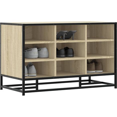 Schuhbank Sonoma-Eiche 84x40x53,5 cm Holzwerkstoff und Metall