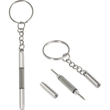 Tournevis pour lunettes - ZGEER - Porte-embout - Deux petits tournevis - Vis phillips - Vis plate (1/4)