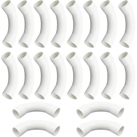 20 Pièces Tube Électrique Manchoné en PVC Coudes pour Tube Isolant  Coudes enfichables pour Tube Isolant M20 pour Installation Plafond Maison Mur Sous-sol (1/5)