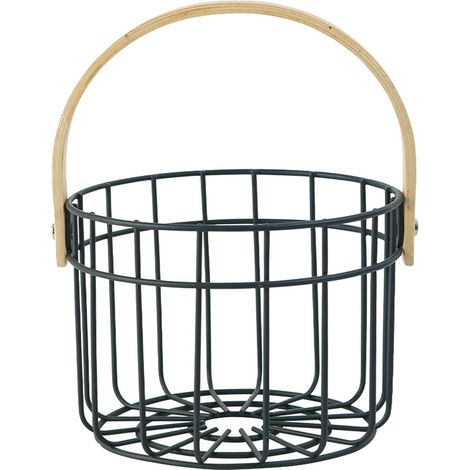 Panier À Oeufs - Panier En Fil Métallique En Acier Inoxydable - Pour Collecte D'oeufs De Poule Ou Rangement De Fruits - 1 Pièce (1/3)
