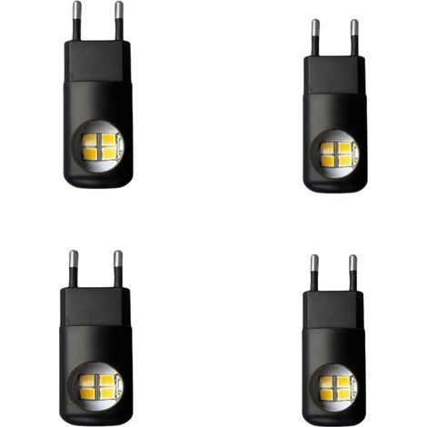Night to Connect On Socket Lamp Wall-mounted indoor Fixture of Kitchen with Sensor Automatic of Dusk to l'Aube For The Room Of Bath, The Hallway, The Living room, The Kitchen And, 4 pcs (1/5)